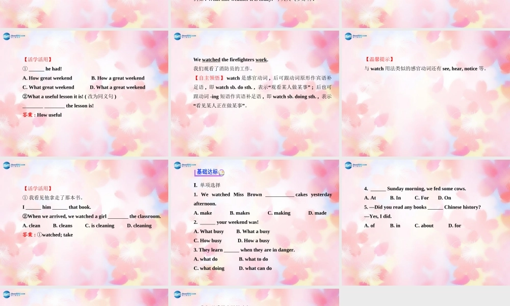 【金榜学案】Unit 12 What did you do last weekend Section B(3a-Self Check)课件.ppt