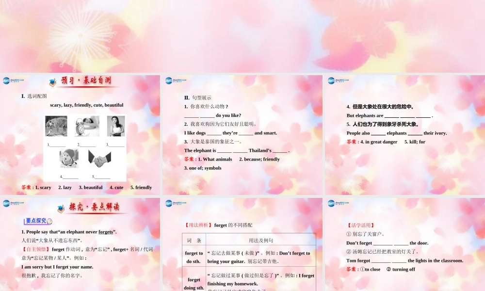 【金榜学案】Unit 5 Why do you like pandasSection B(1a-2c)课件.ppt