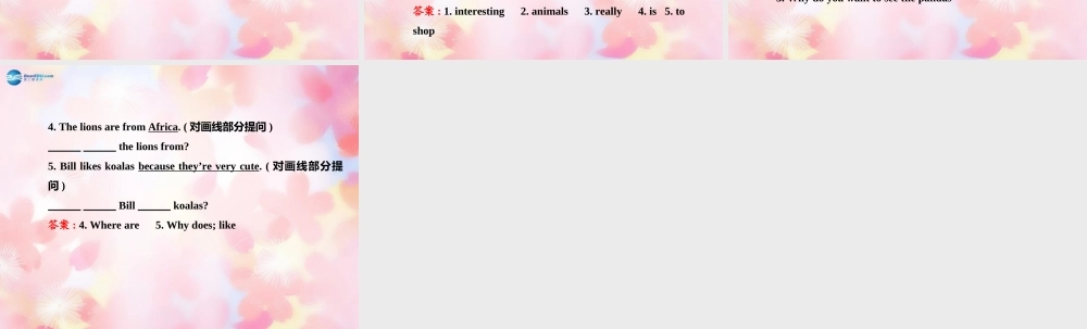 【金榜学案】Unit 5 Why do you like pandasSection A(Grammar Focus-3c)课件.ppt