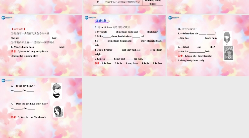 【金榜学案】Unit 9 What does he look like Section A(Grammar Focus-3d)课件.ppt