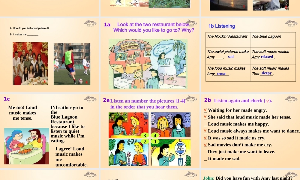 【金识源】九年级英语全册 Unit 11 Sad movies make me cry（第1课时）课件.ppt