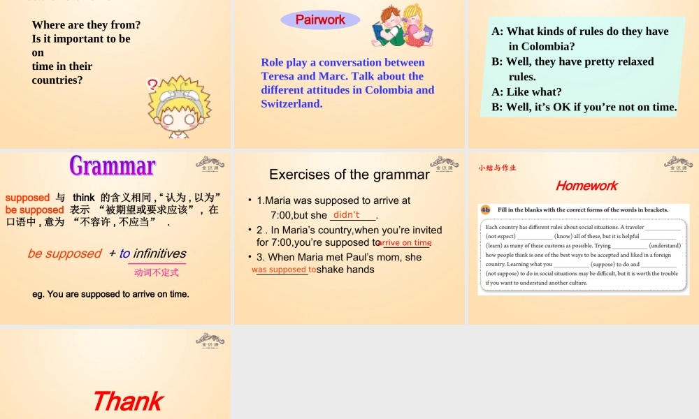 【金识源】九年级英语全册 Unit 10 You’re supposed to shake hands（第1课时）课件.ppt