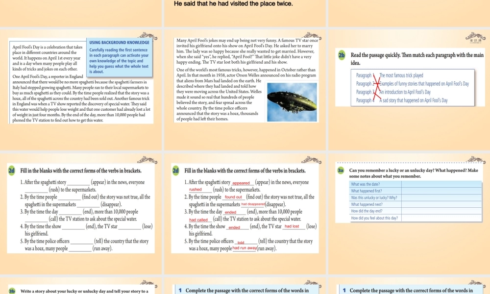 【金识源】九年级英语全册 Unit 12 Life is full of the unexpected（第4课时）课件.ppt