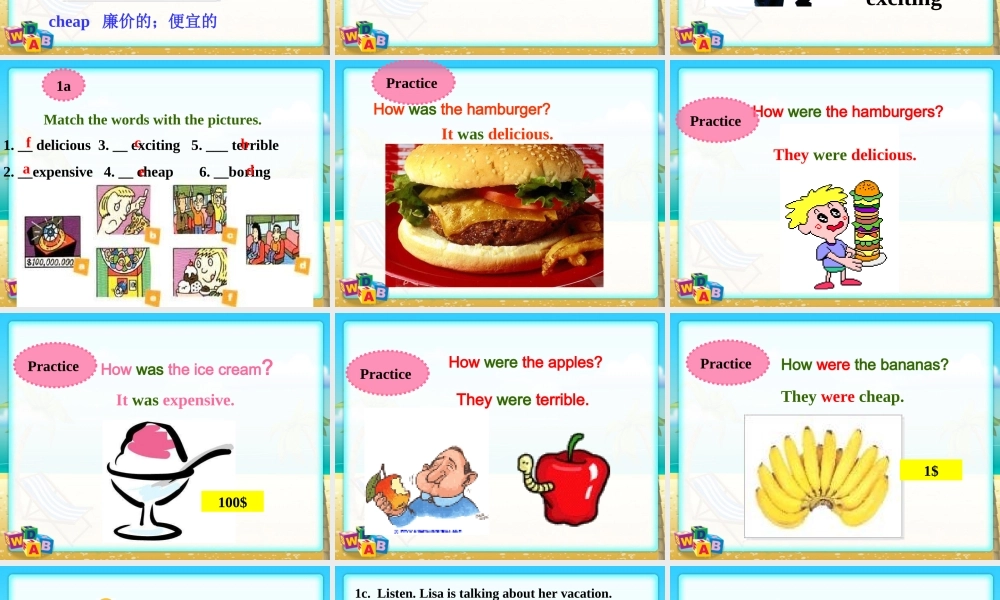 【金识源】八年级英语上册 Unit 1 Where did you go on vacation Period 3 Section B（1a-2e）课件.ppt