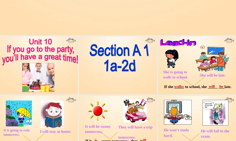 【金识源】八年级英语上册 Unit 10 If you go to the party, you’ll have a great time（第1课时）课件.ppt