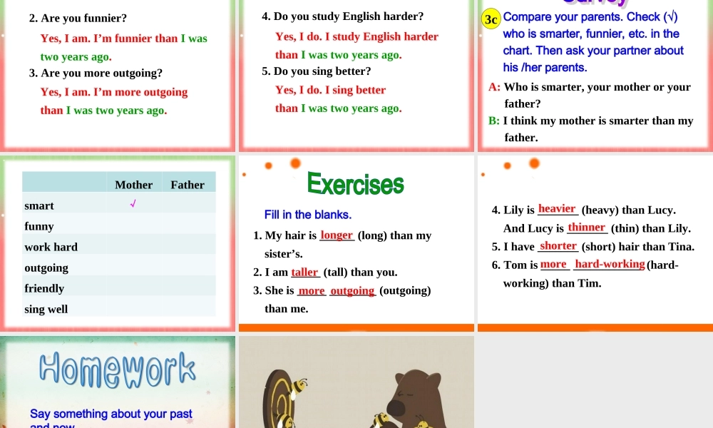 【金识源】八年级英语上册 Unit 3 I’m more outgoing than my sister（第2课时）课件.ppt