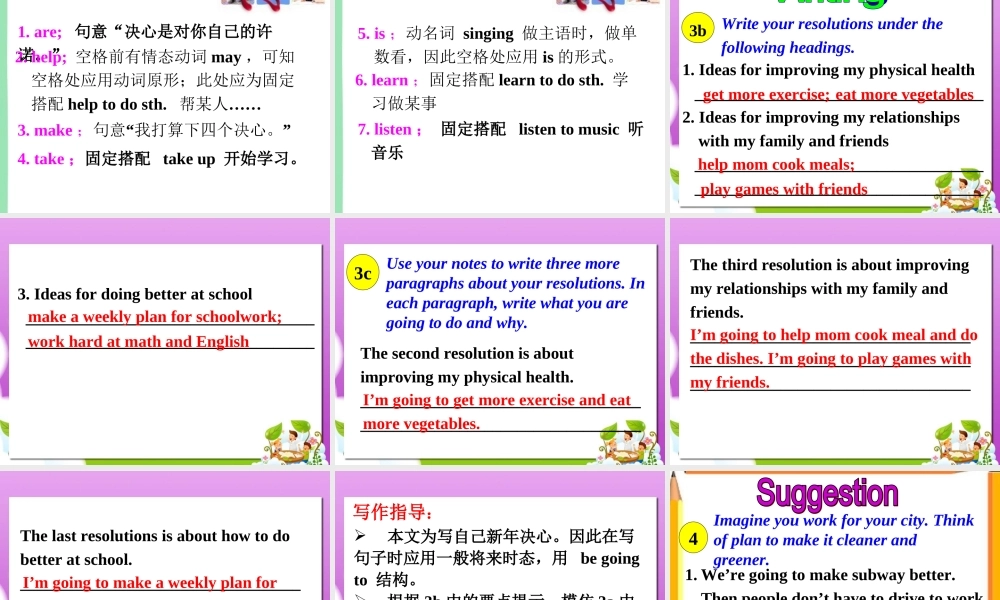 【金识源】八年级英语上册 Unit 6 I’m going to study computer science（第4课时）课件.ppt