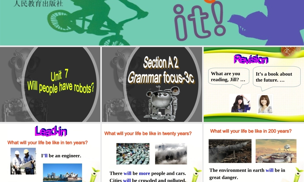 【金识源】八年级英语上册 Unit 7 Will people have robots？（第2课时）课件.ppt