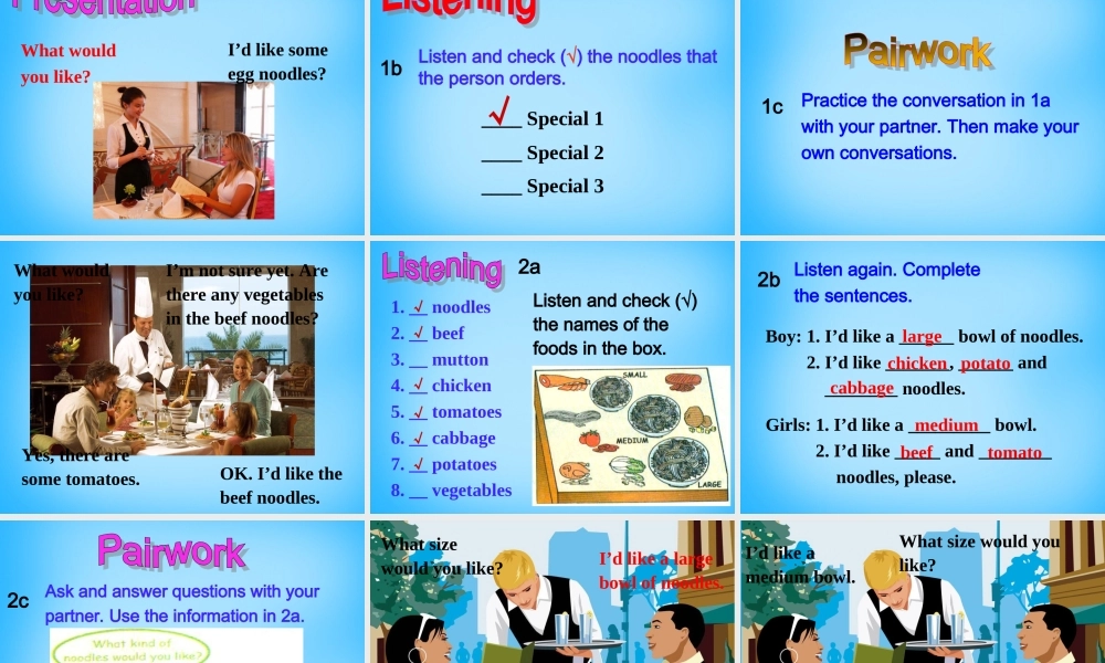 【陕西省】Unit 10 I’d like some noodles课件1.ppt