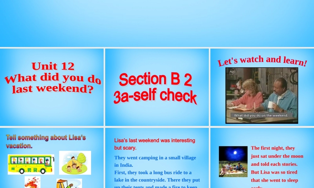 【陕西省】Unit 12 What did you do last weekend课件4.ppt