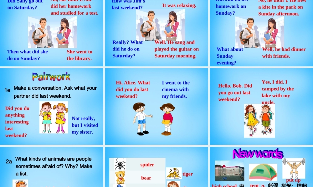 【陕西省】Unit 12 What did you do last weekend课件3.ppt