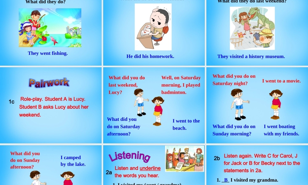 【陕西省】Unit 12 What did you do last weekend课件1.ppt