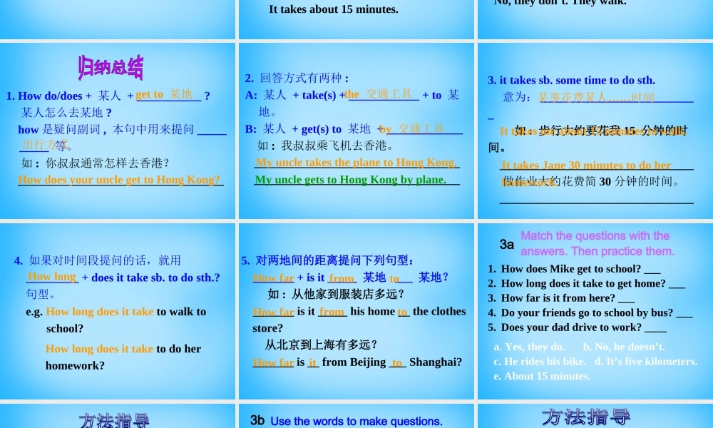 【陕西省】Unit 3 Unit 3 How do you get to school课件1.ppt