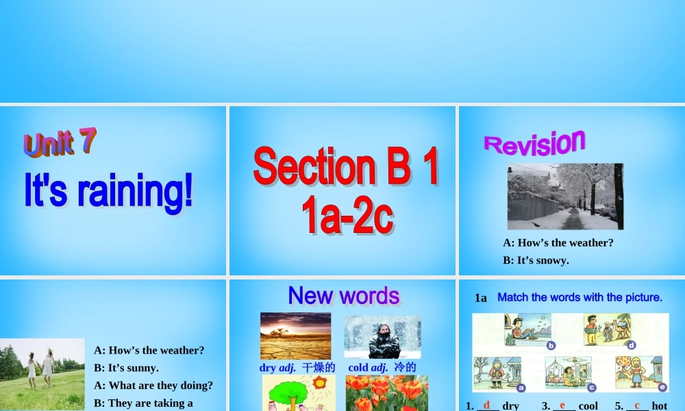 【陕西省】Unit 7 It’s raining课件3.ppt