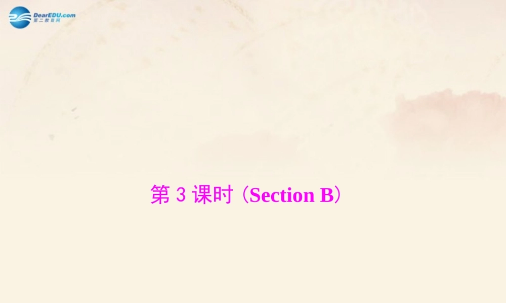 【随堂优化训练】九年级英语全册 Unit 2 I think that mooncakes are delicious 第3课时(Section B)课件 （新版）人教新目标版.ppt