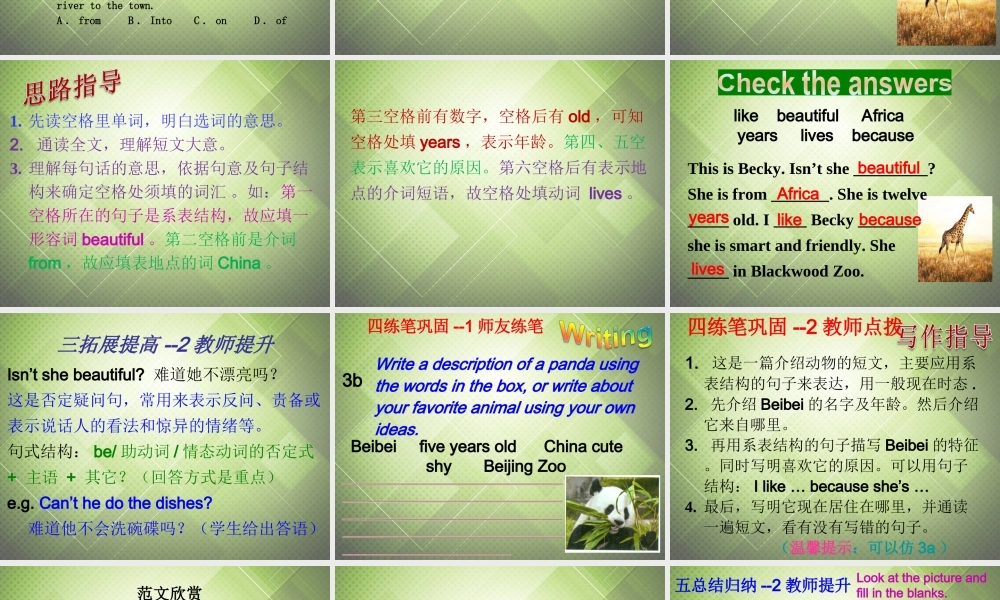 【黑龙江】《Unit 5 Why do you like pandas Period 4》课件.ppt