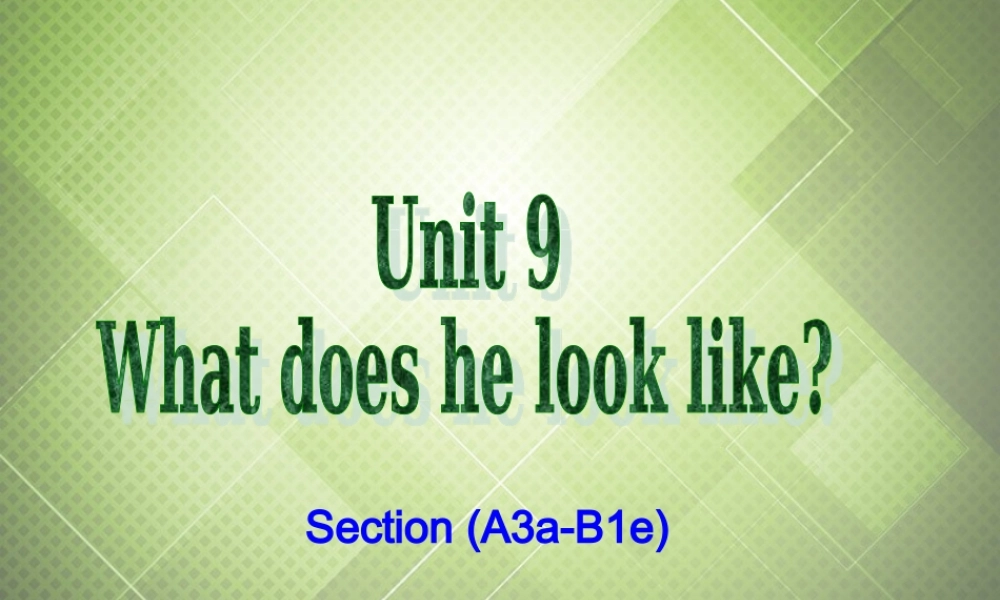 【黑龙江】《Unit 9 What does he look like Period 2》课件.ppt
