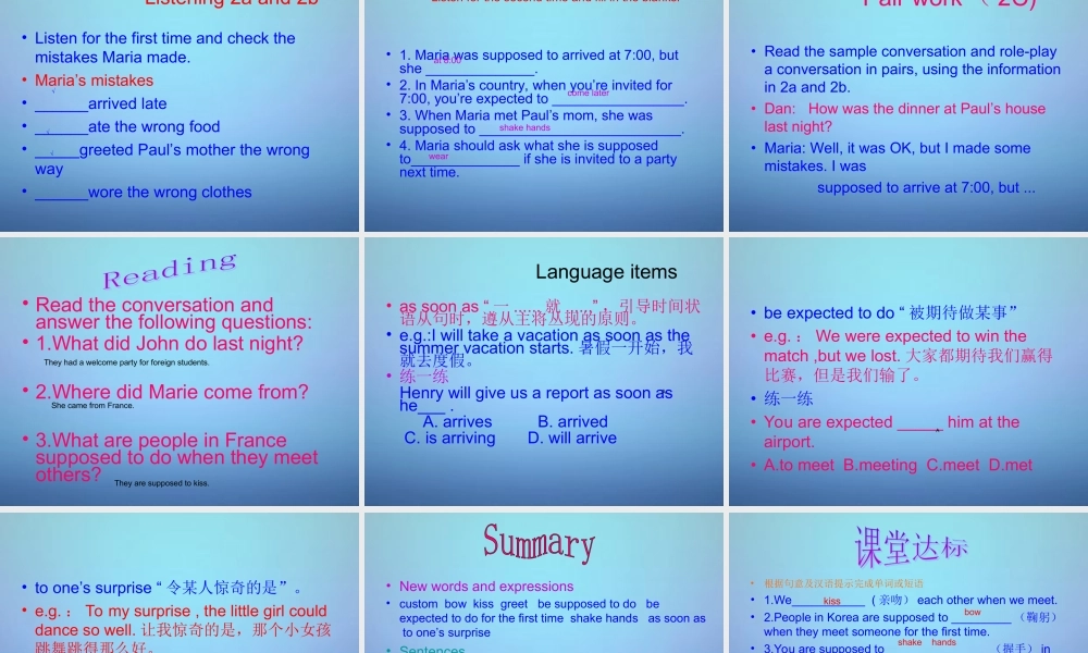 九年级英语全册 Unit 10 You’re supposed to shake hands课件3.ppt