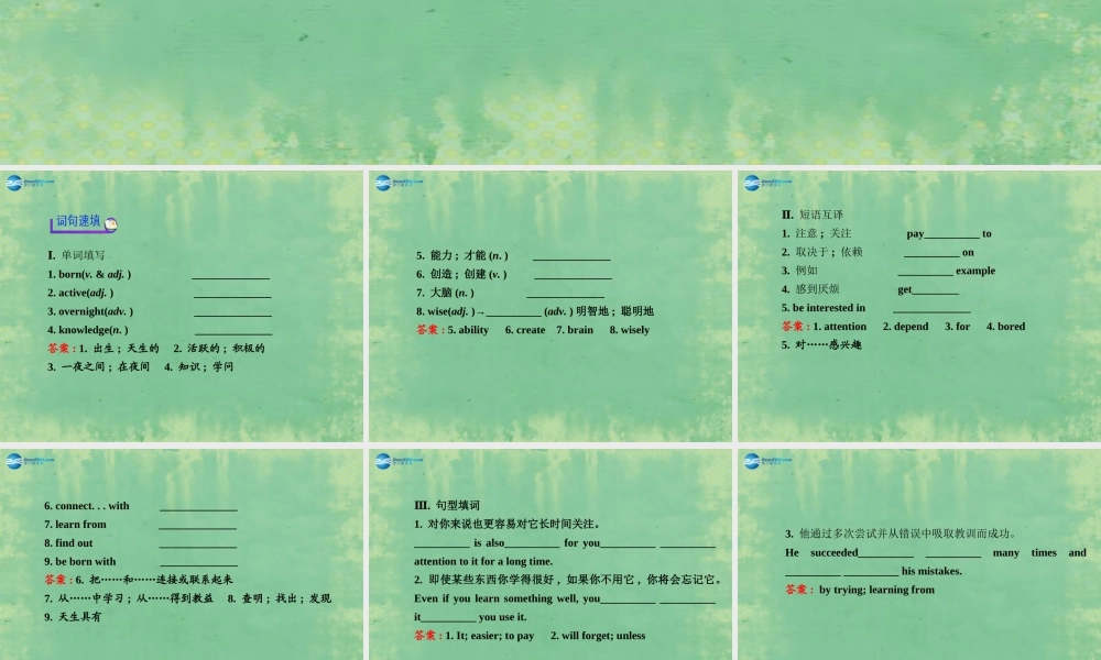 九年级英语全册 Unit 1 How can we become good learners？Section B（2a-2e）课件 （新版）人教新目标版.ppt