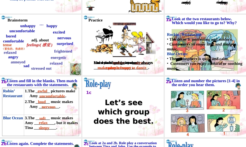 九年级英语全册 Unit 11 Sad movies made me cry Section A1课件.ppt