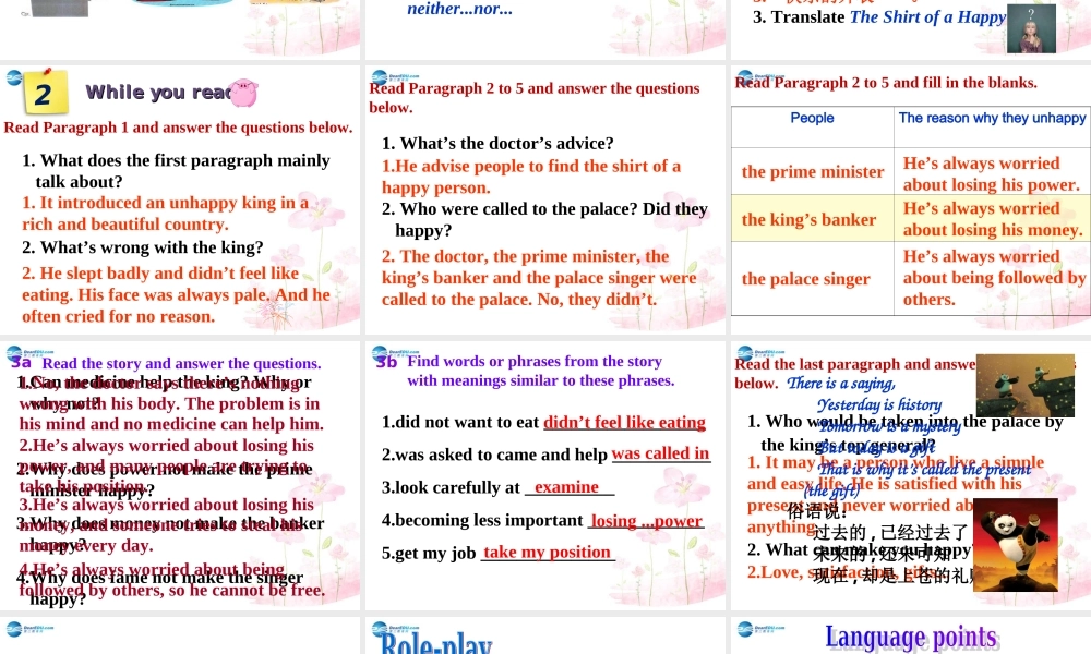 九年级英语全册 Unit 11 Sad movies made me cry Section A2课件.ppt