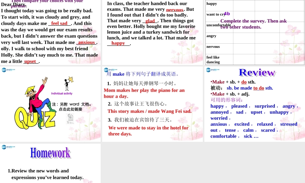 九年级英语全册 Unit 11 Sad movies made me cry Section A3课件.ppt