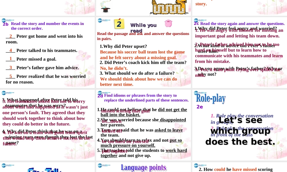 九年级英语全册 Unit 11 Sad movies made me cry Section B2课件.ppt