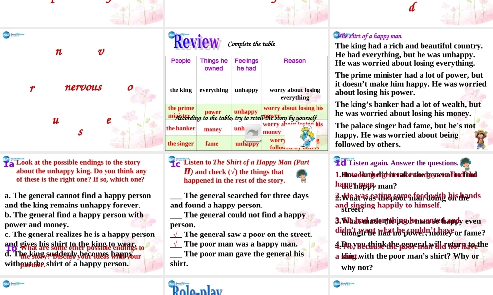 九年级英语全册 Unit 11 Sad movies made me cry Section B1课件.ppt