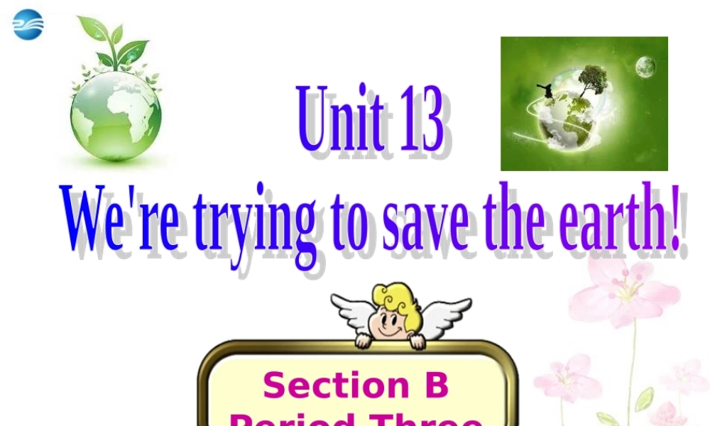 九年级英语全册 Unit 13 We're trying to the earth Section B3课件.ppt