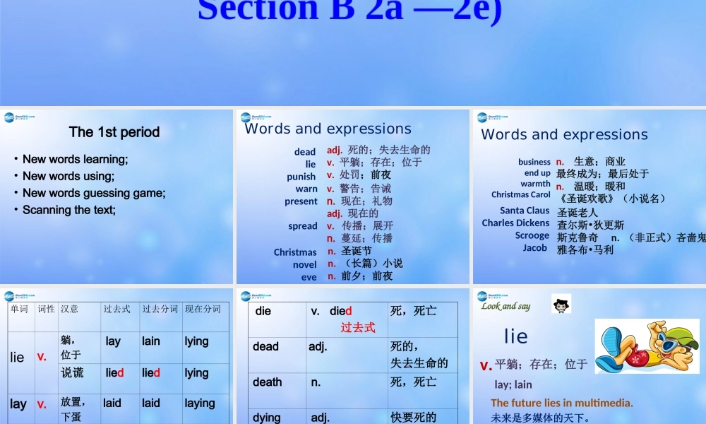 九年级英语全册 Unit 2 I think that mooncakes are delicious！Section B 2a-2e课件 （新版）人教新目标版.ppt