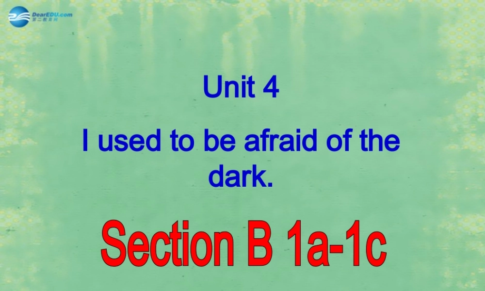 九年级英语全册 Unit 4 I used to be afraid of the dark Period 5课件.ppt
