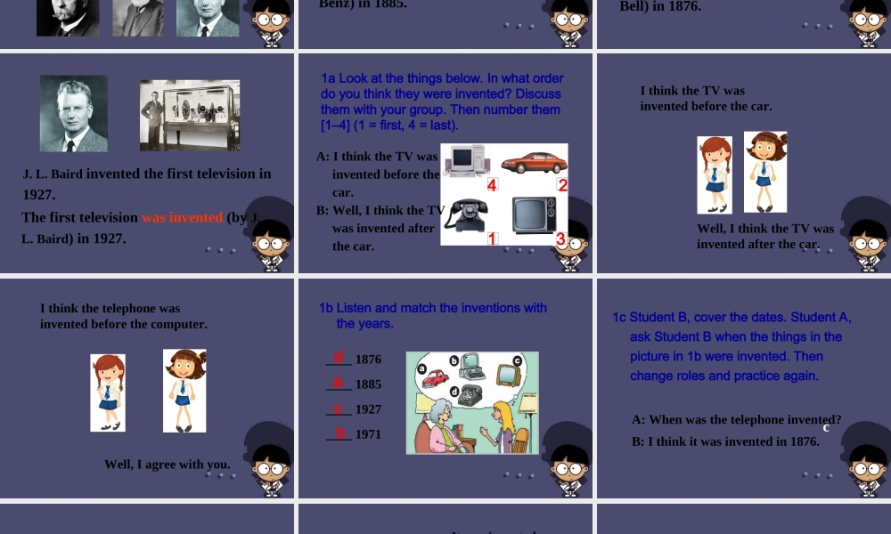 九年级英语全册 Unit 6 When was it invented Section A 1课件.ppt