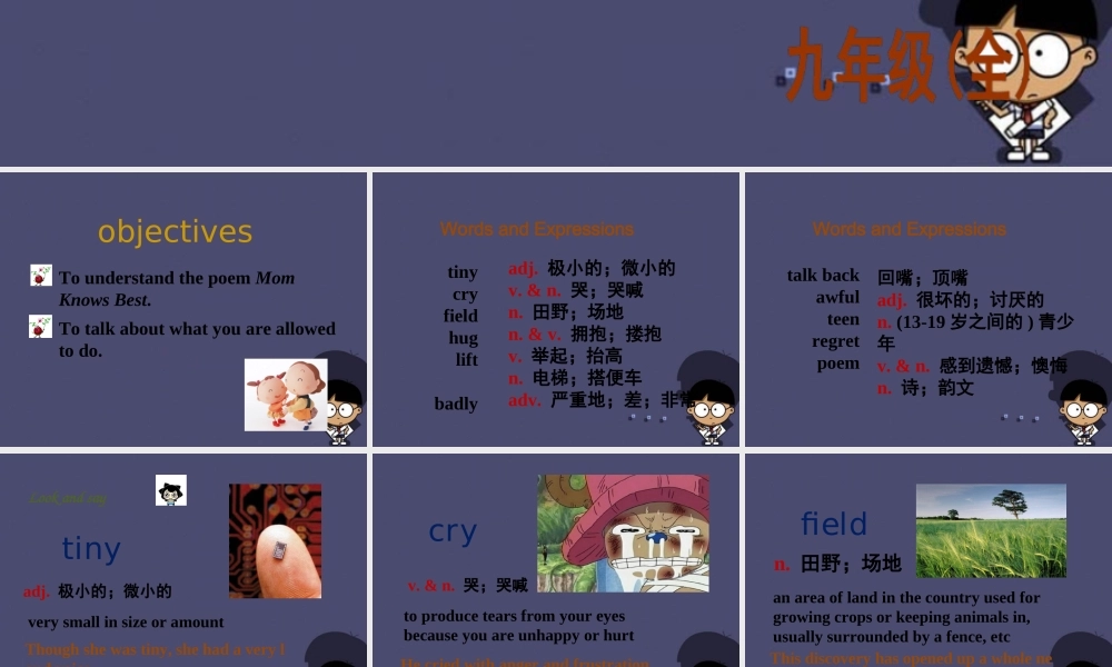 九年级英语全册 Unit 7 Teenagers should be allowed to choose their own clothes Section A 3课件.ppt