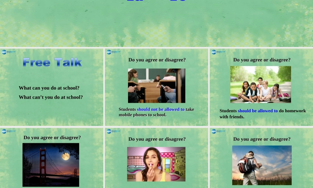 九年级英语全册 Unit 7 Teenagers should be allowed to choose their own chothes Section A（1a-1c）课件.ppt