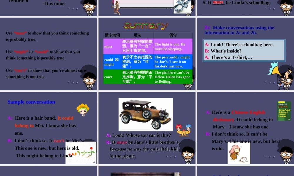 九年级英语全册 Unit 8 It must belong to Carla Section A 2课件.ppt