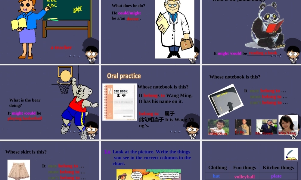 九年级英语全册 Unit 8 It must belong to Carla Section A 1课件.ppt