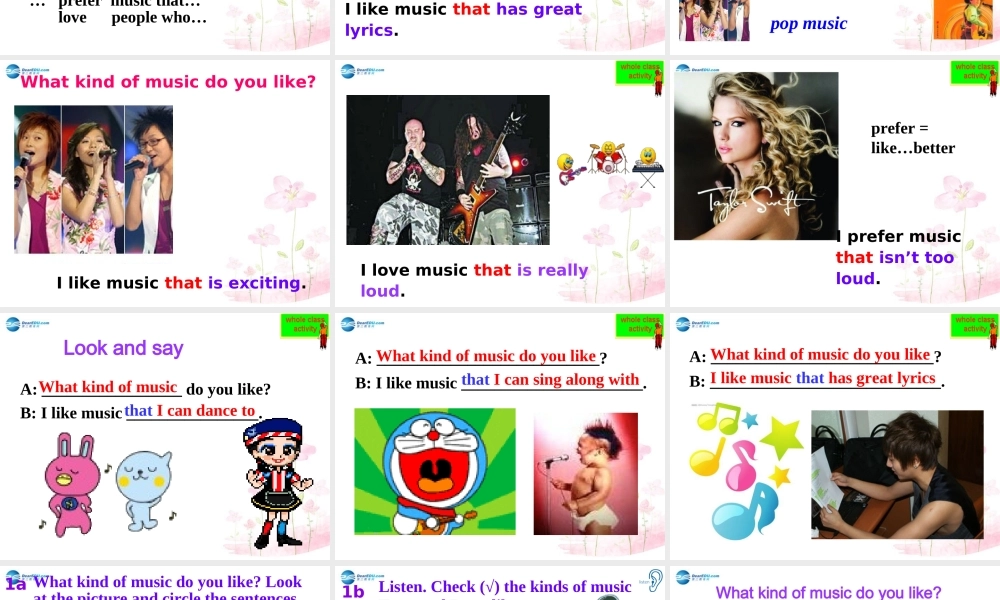 九年级英语全册 Unit 9 I like music that I can dance to Section A1课件.ppt