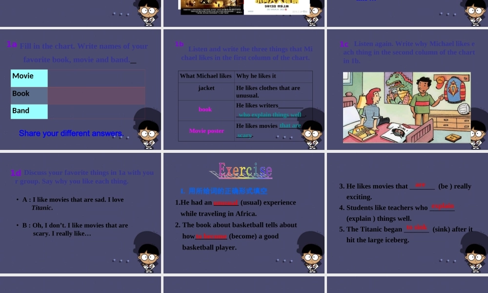 九年级英语全册 Unit 9 I like music that I can dance to Section B 1课件.ppt