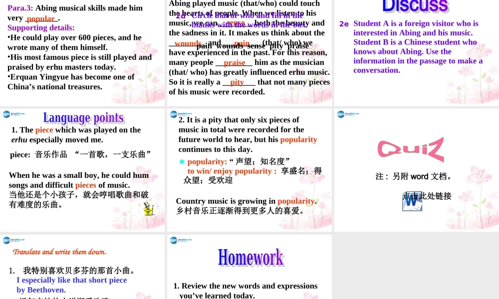 九年级英语全册 Unit 9 I like music that I can dance to Section B2课件.ppt