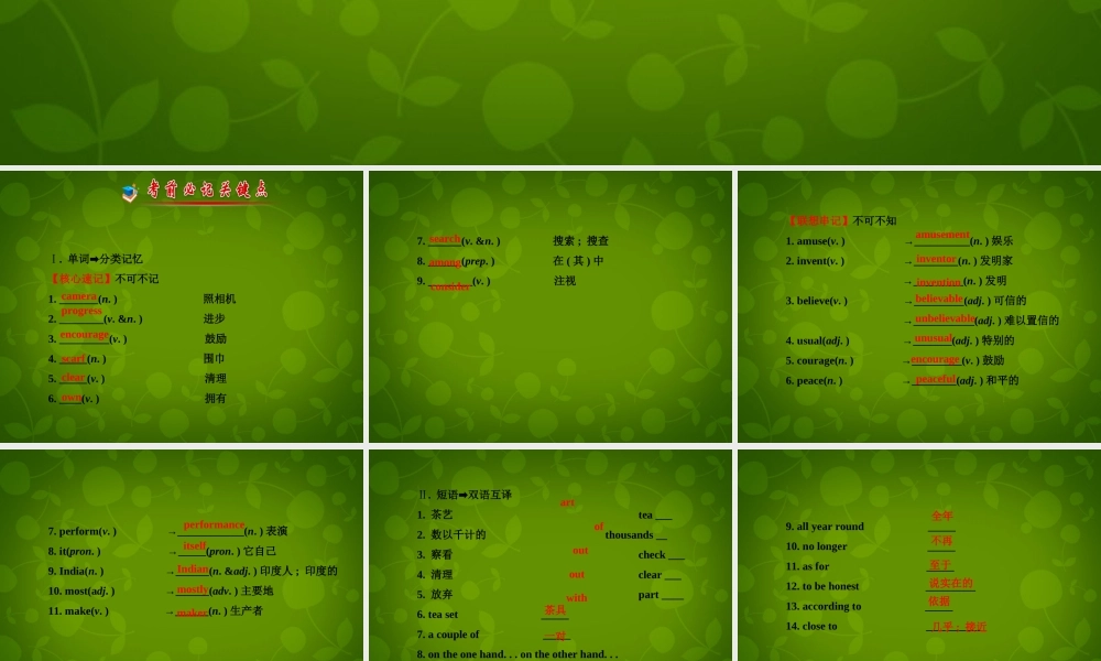 云南师范大学五华区实验中学-2015学年八年级英语下册 Unit 9-10复习课件 .ppt