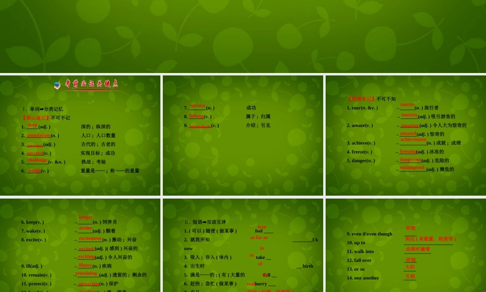 云南师范大学五华区实验中学-2015学年八年级英语下册 Unit 7-8复习课件 .ppt