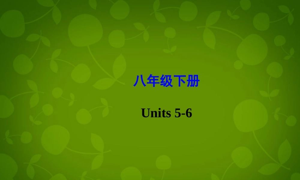 云南师范大学五华区实验中学-2015学年八年级英语下册 Unit 5-6复习课件 .ppt