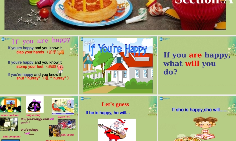 八年级英语上册 Unit 10 If you go to the party, you’ll have a great time！Period 1课件.ppt