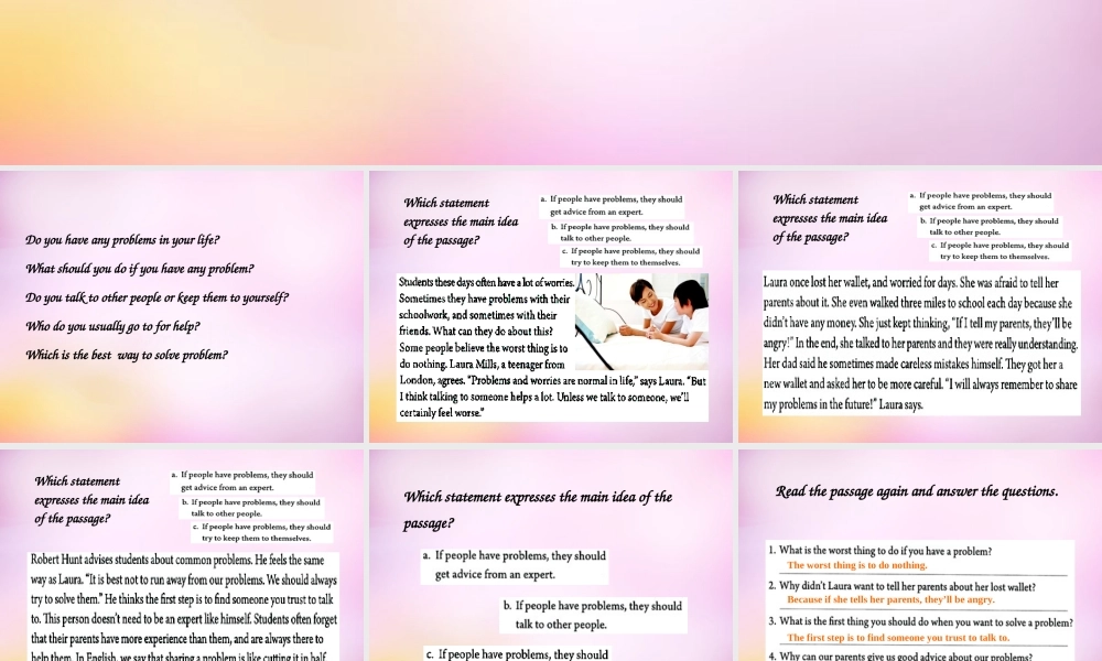 八年级英语上册 Unit 10 If you go to the partyyou'll have a great time Section B（2a-2e）课件.ppt