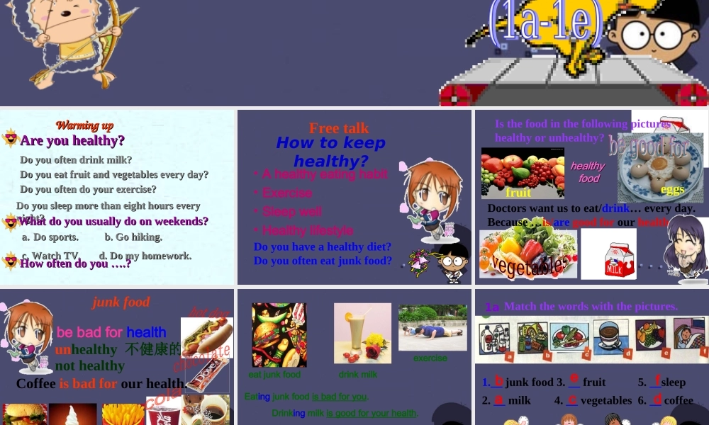 八年级英语上册 Unit 2 How often do you exercise Period 4课件.ppt