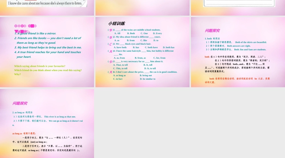 八年级英语上册 Unit 3 I'm more outgoing than my sister Section B（2a-2e）课件.ppt