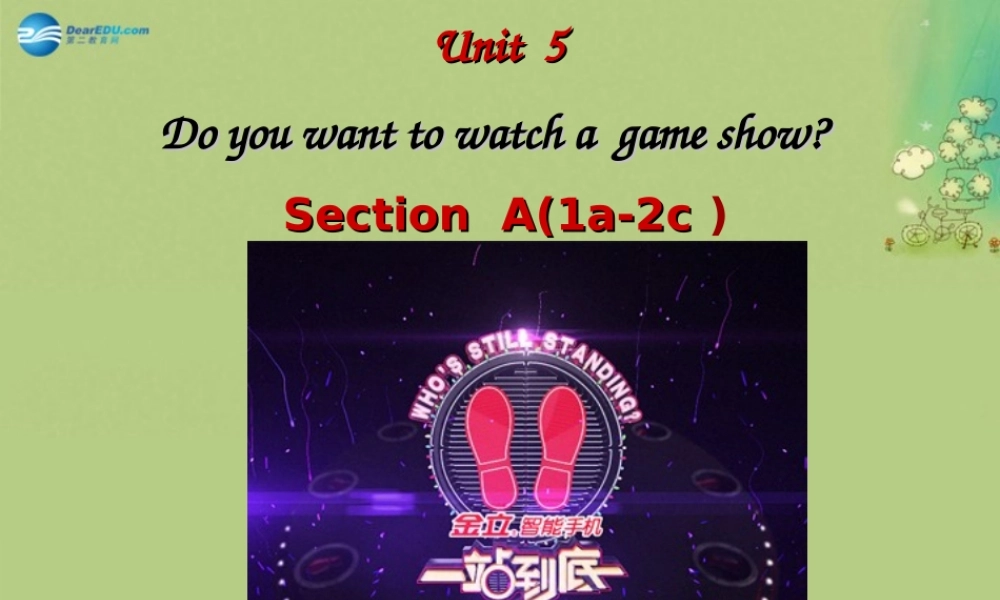 八年级英语上册 Unit 5 Do you want to watch a game show Section A（1a-2c）课件.ppt