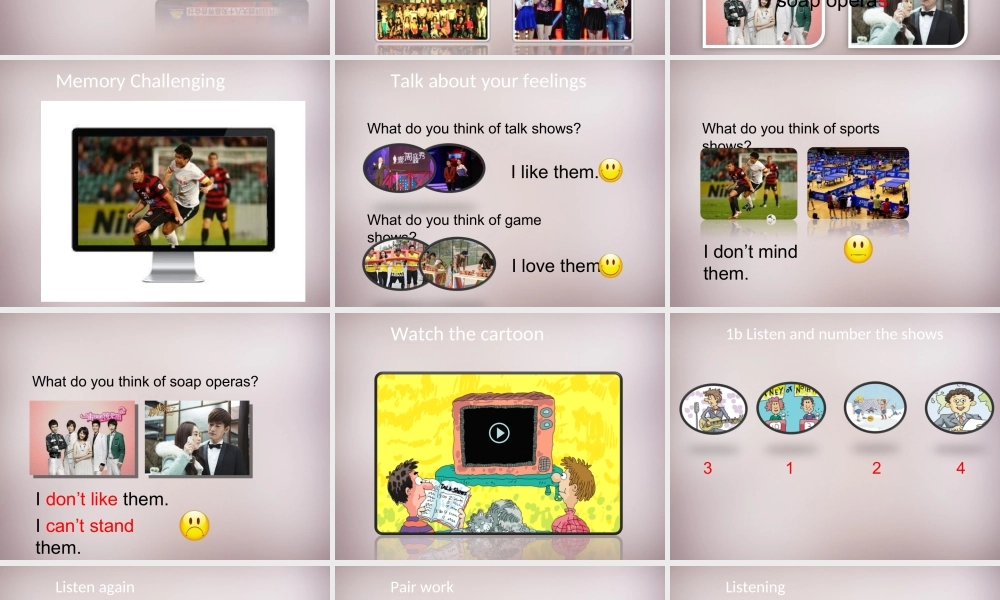 八年级英语上册 Unit 5 Do you want to watch a game show Section A（1a-2d）课件.ppt