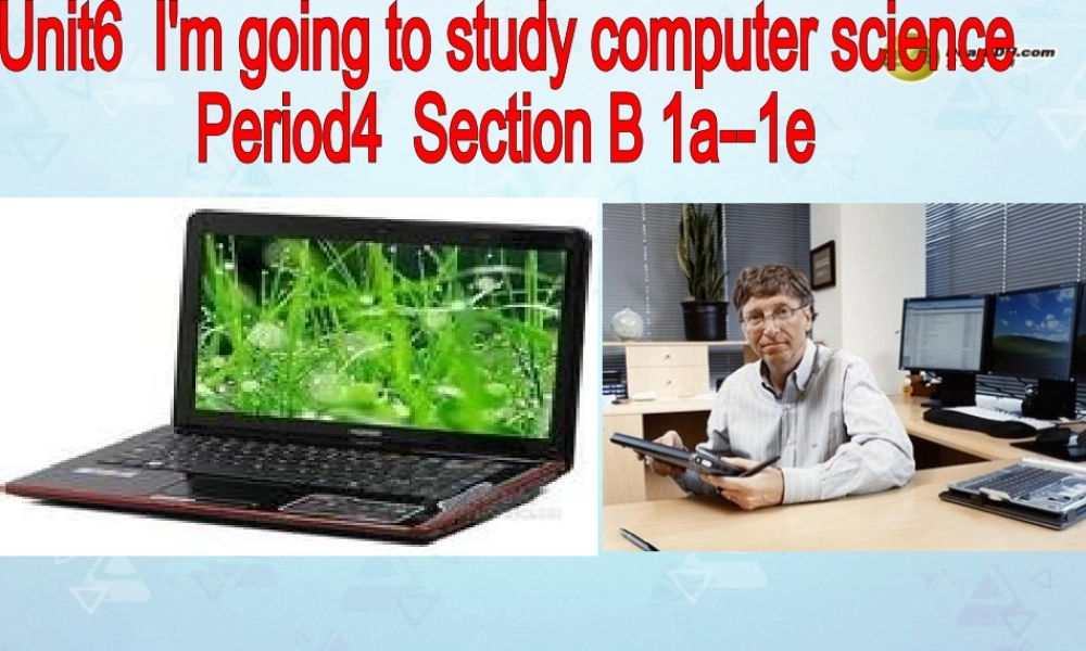 八年级英语上册 Unit 6 Im going to study computer science Section B课件.ppt