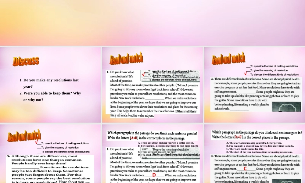 八年级英语上册 Unit 6 I'm going to study computer science Section B（2a-2e）课件.ppt